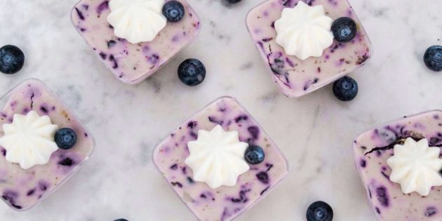Dessert minceur aux myrtilles